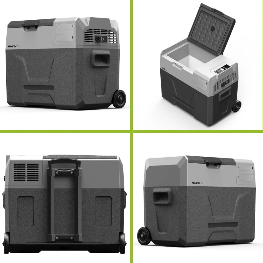 Bärbar Bilkylskåp med LCD display 40 l 230V/12V/24V svart