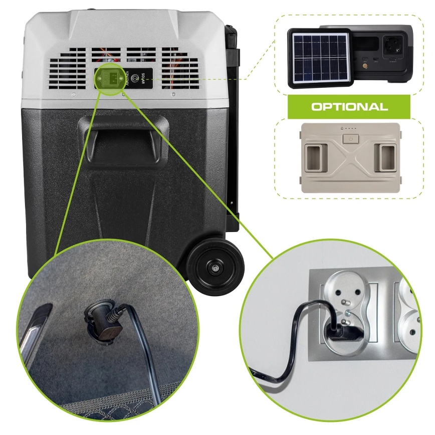 Bärbar Bilkylskåp med LCD display 40 l 230V/12V/24V svart