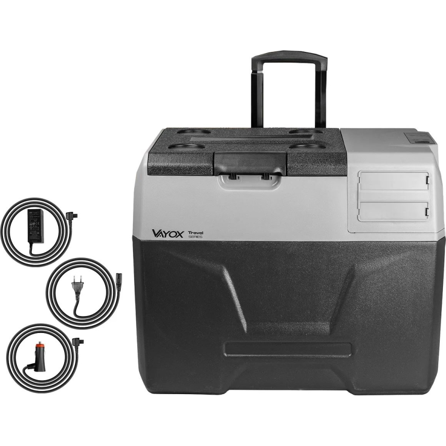 Bärbar Bilkylskåp med LCD display 40 l 230V/12V/24V svart