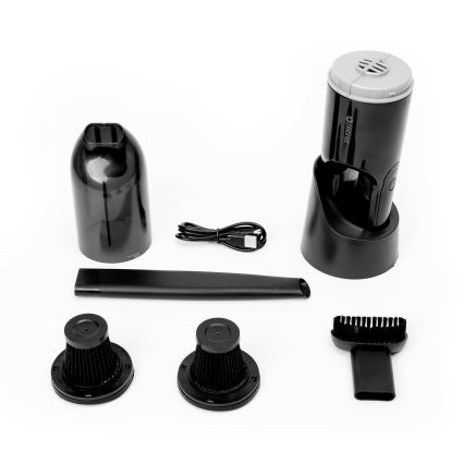 Bärbar laddningsbar bilvakuum 75W/2000 mAh svart
