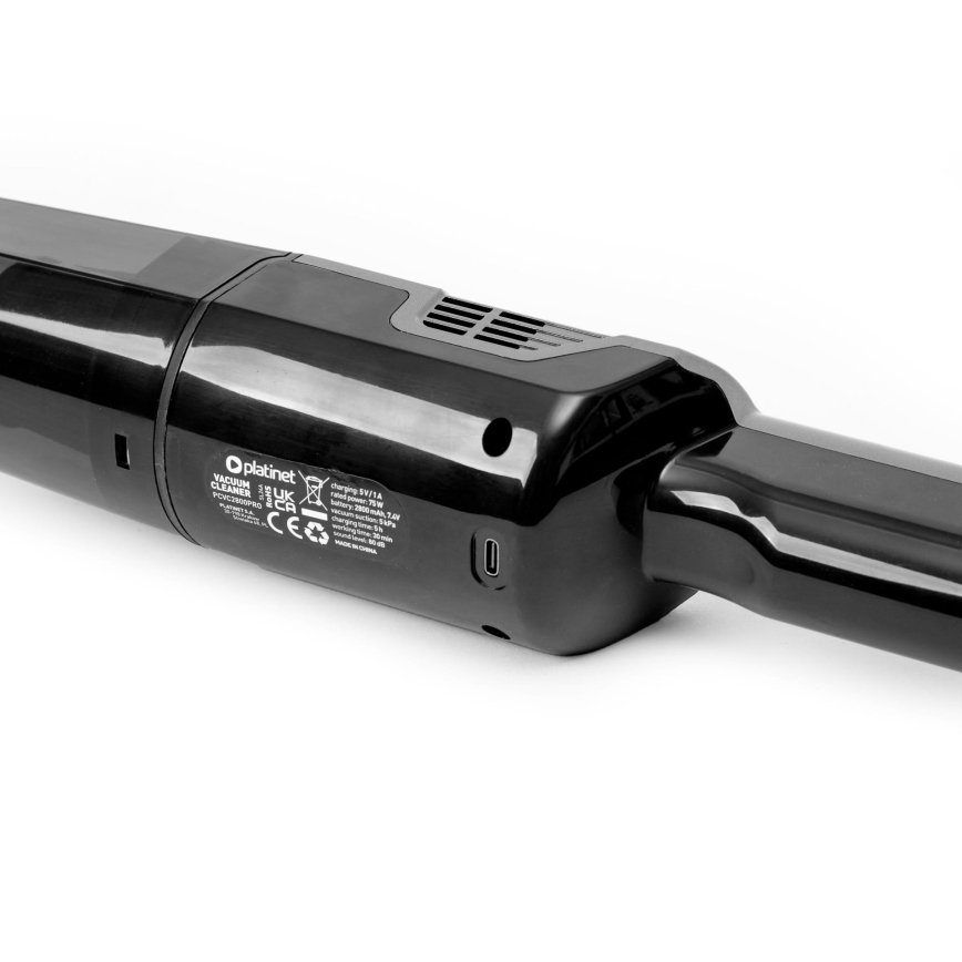 Bärbar laddningsbar bilvakuum 75W/2800 mAh svart