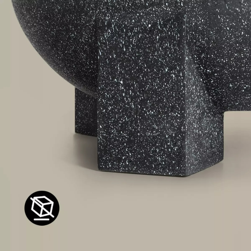 Bärbar eldstad med grillgaller 79,5 x 38 cm, svart/mörk granit