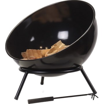 Bärbar eldstad, svart