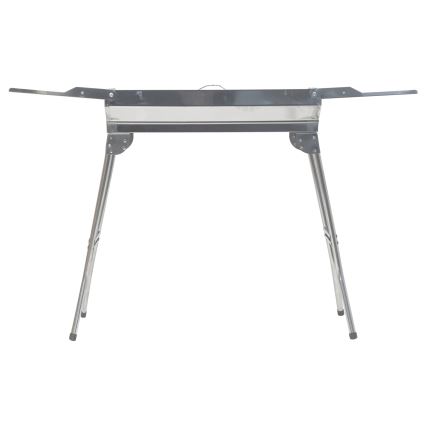 Bärbar kolgrill glänsande krom