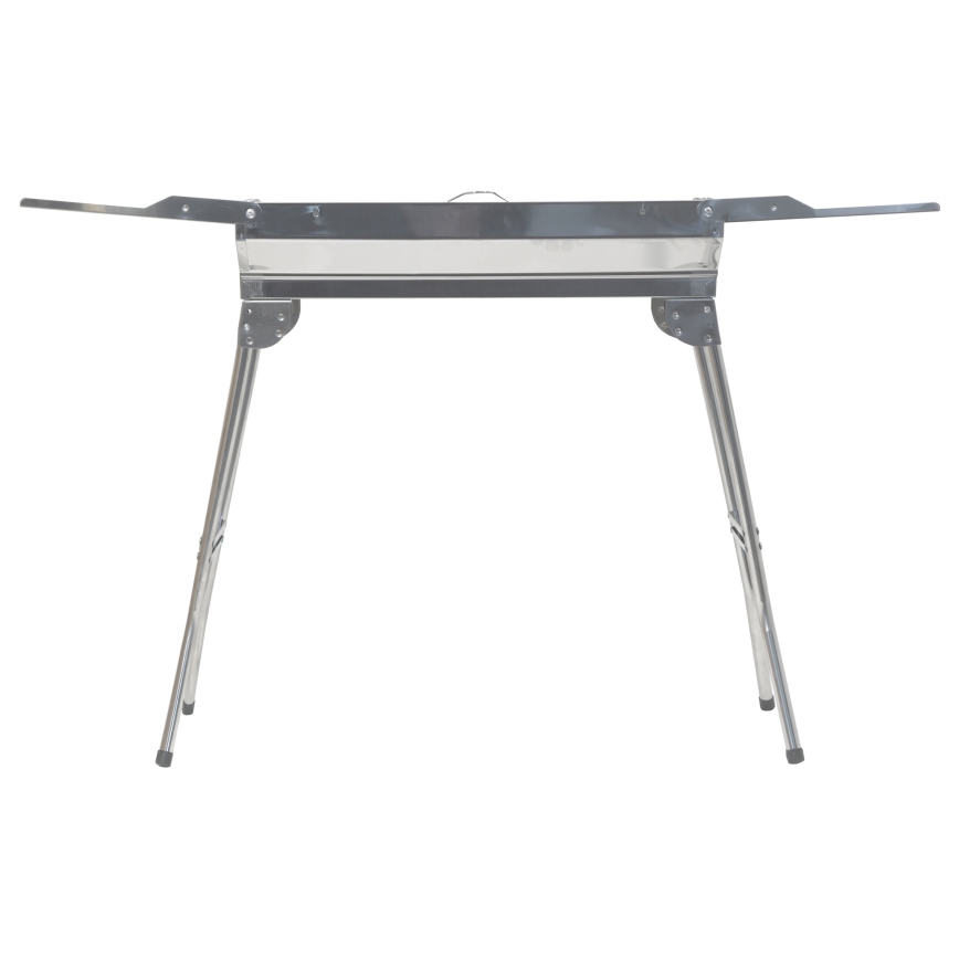 Bärbar kolgrill glänsande krom