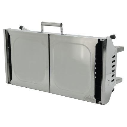 Bärbar kolgrill glänsande krom