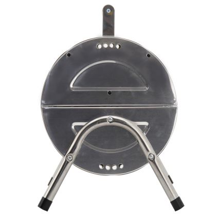 Bärbar kolgrill glänsande krom