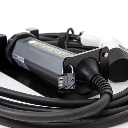 Bärbar laddare för elbilar med 4 adaptrar Type 2 32A/480V 22kW 5m IP67