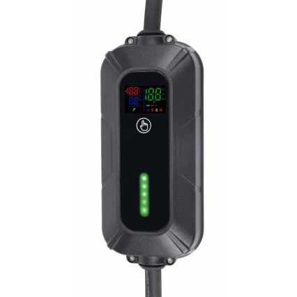 Bärbar laddstation för elfordon (EV/PHEV) AC Typ 2 32 A/400 V 22 kW IP55 5 m + adapter 230 V 3,7 kW + väska