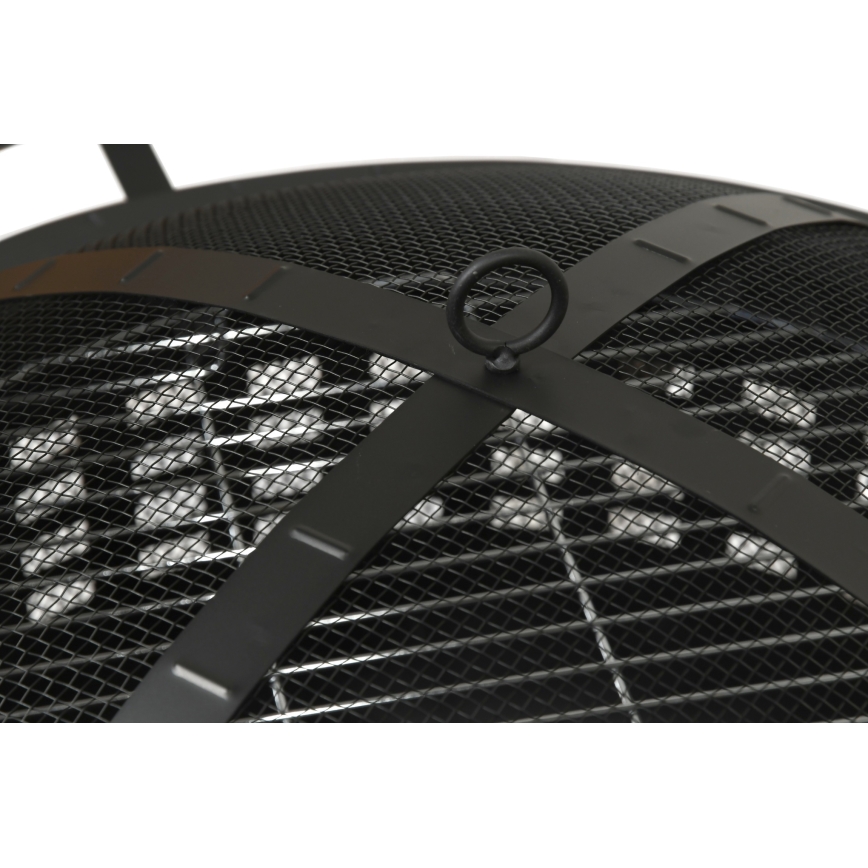 Bärbar lägereld med galler svart