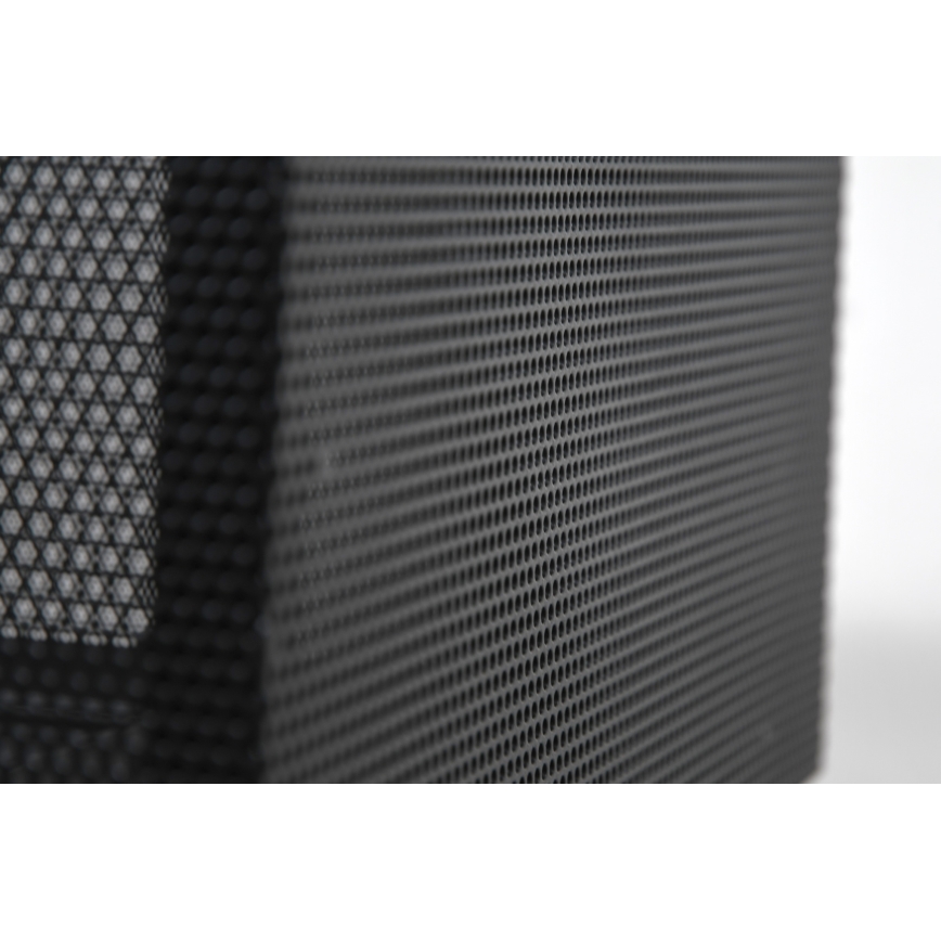 Bärbar trä lägereld med galler i svart