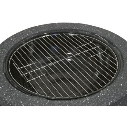 Bärbar trälägereld med galler antracit