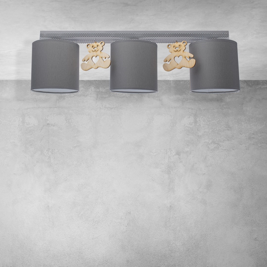 Barn Takbelysning björn 3xE27/60W/230V