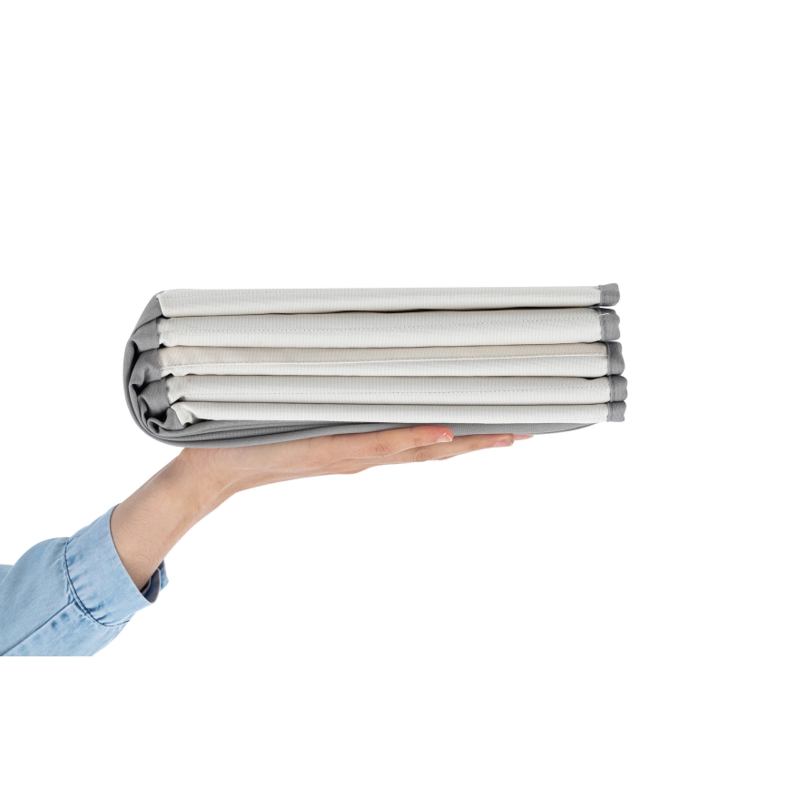 Barnens torrpool med bollar, Ø 80 cm, vit/grå