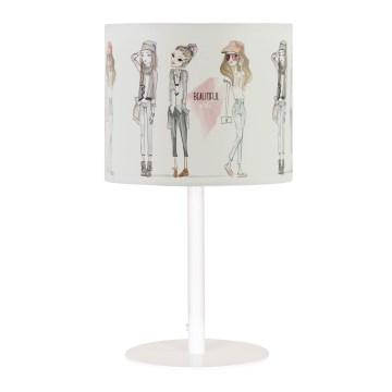 Barnbordslampa GIRLS VIBES 1xE27/60W/230V Ø 18 cm för flickor