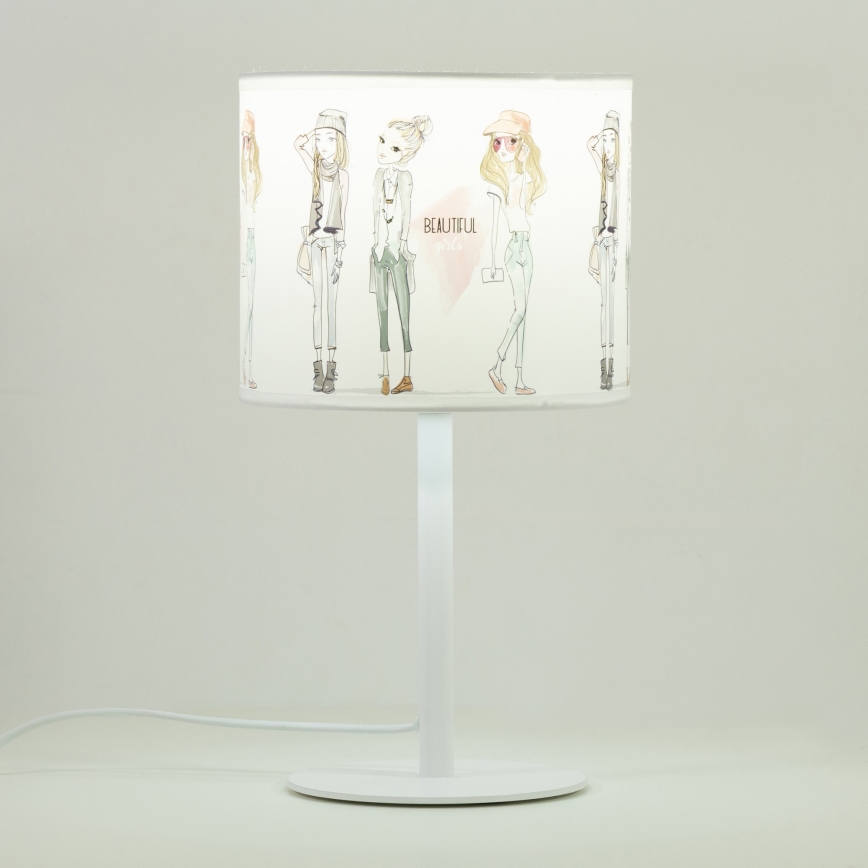 Barnbordslampa GIRLS VIBES 1xE27/60W/230V Ø 18 cm för flickor