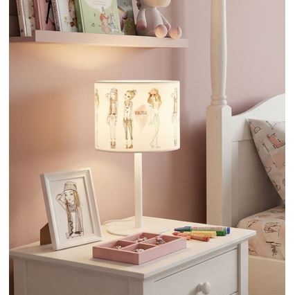 Barnbordslampa GIRLS VIBES 1xE27/60W/230V Ø 18 cm för flickor