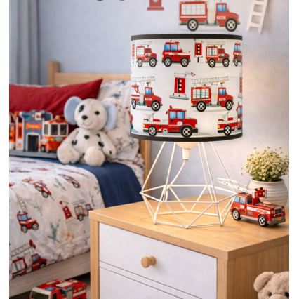 Barnbordslampa KIDS ROOM 1xE27/60W/230V Ø 18 cm brandmän