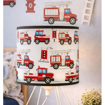 Barnbordslampa KIDS ROOM 1xE27/60W/230V Ø 18 cm brandmän