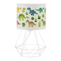 Barnbordslampa KIDS ROOM 1xE27/60W/230V Ø 18 cm dinosaurie
