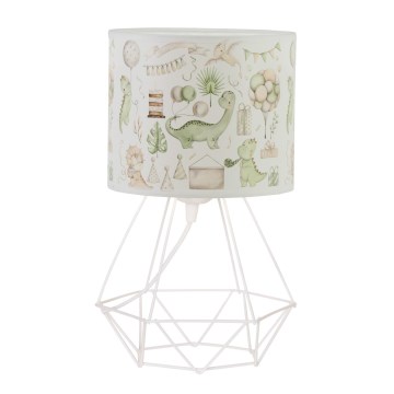 Barnbordslampa KIDS ROOM 1xE27/60W/230V Ø 18 cm dinosaurie