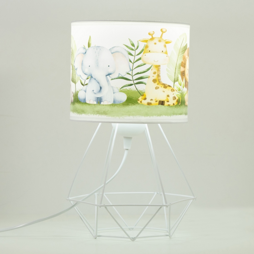 Barnbordslampa KIDS ROOM 1xE27/60W/230V Ø 18 cm djungel