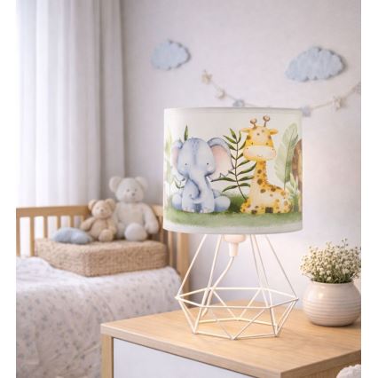 Barnbordslampa KIDS ROOM 1xE27/60W/230V Ø 18 cm djungel