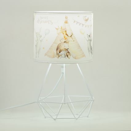 Barnbordslampa KIDS ROOM 1xE27/60W/230V Ø 18 cm med djurmotiv