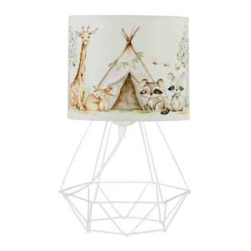 Barnbordslampa KIDS ROOM 1xE27/60W/230V Ø 18 cm med djurmotiv