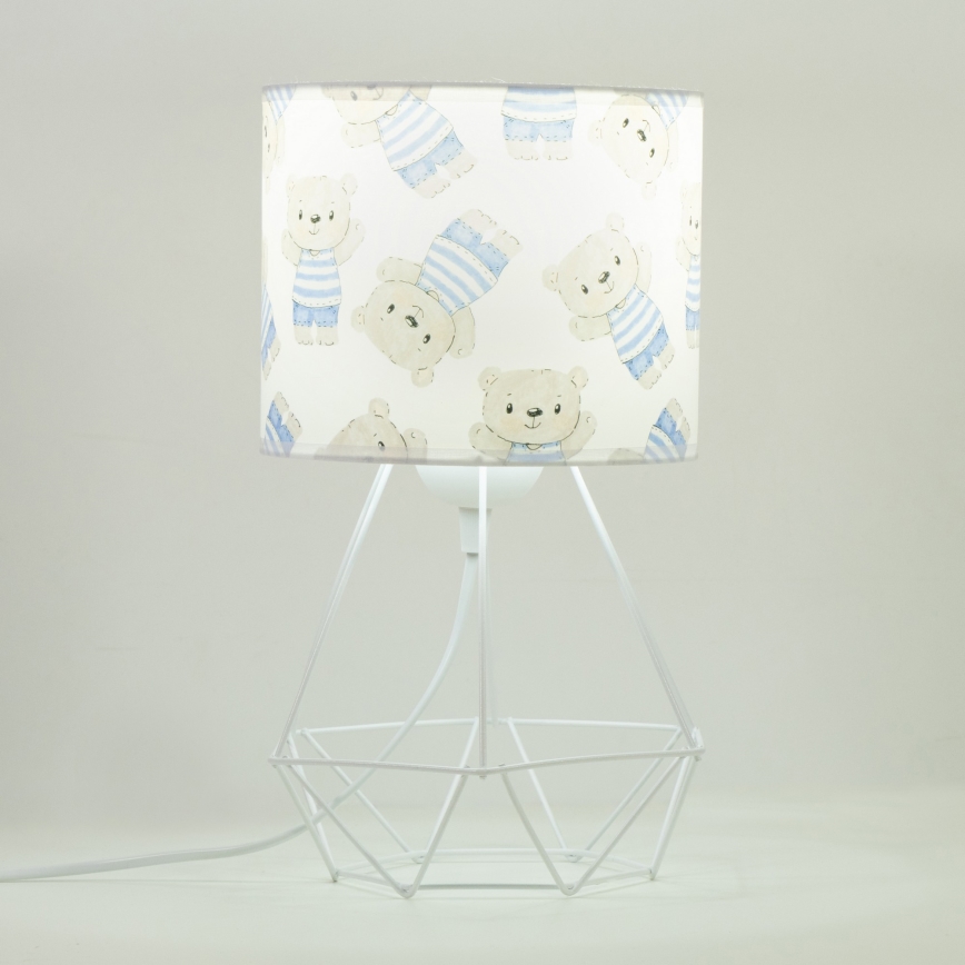 Barnbordslampa KIDS ROOM 1xE27/60W/230V Ø 18 cm teddybjörn