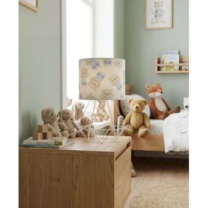Barnbordslampa KIDS ROOM 1xE27/60W/230V Ø 18 cm teddybjörn