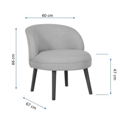 Barnfåtölj KUNI grå