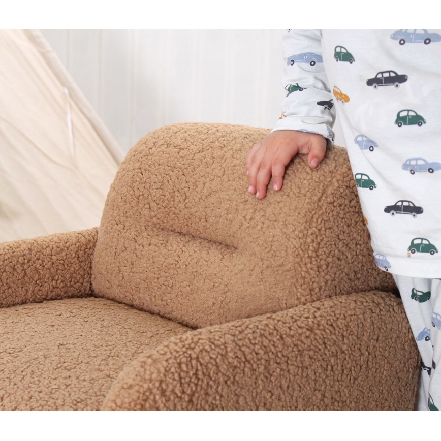 Barnfåtölj LORY brun