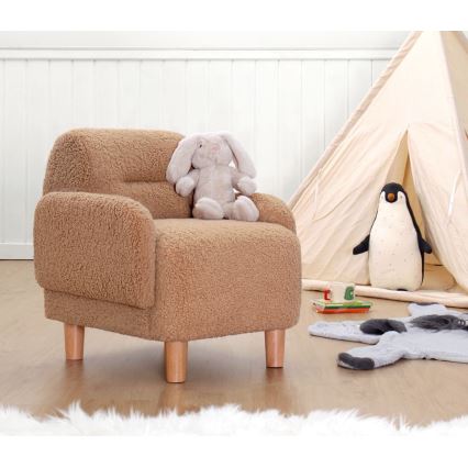 Barnfåtölj LORY brun