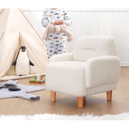 Barnfåtölj LORY, vit