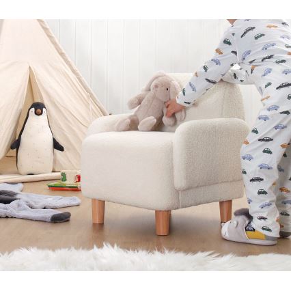 Barnfåtölj LORY, vit