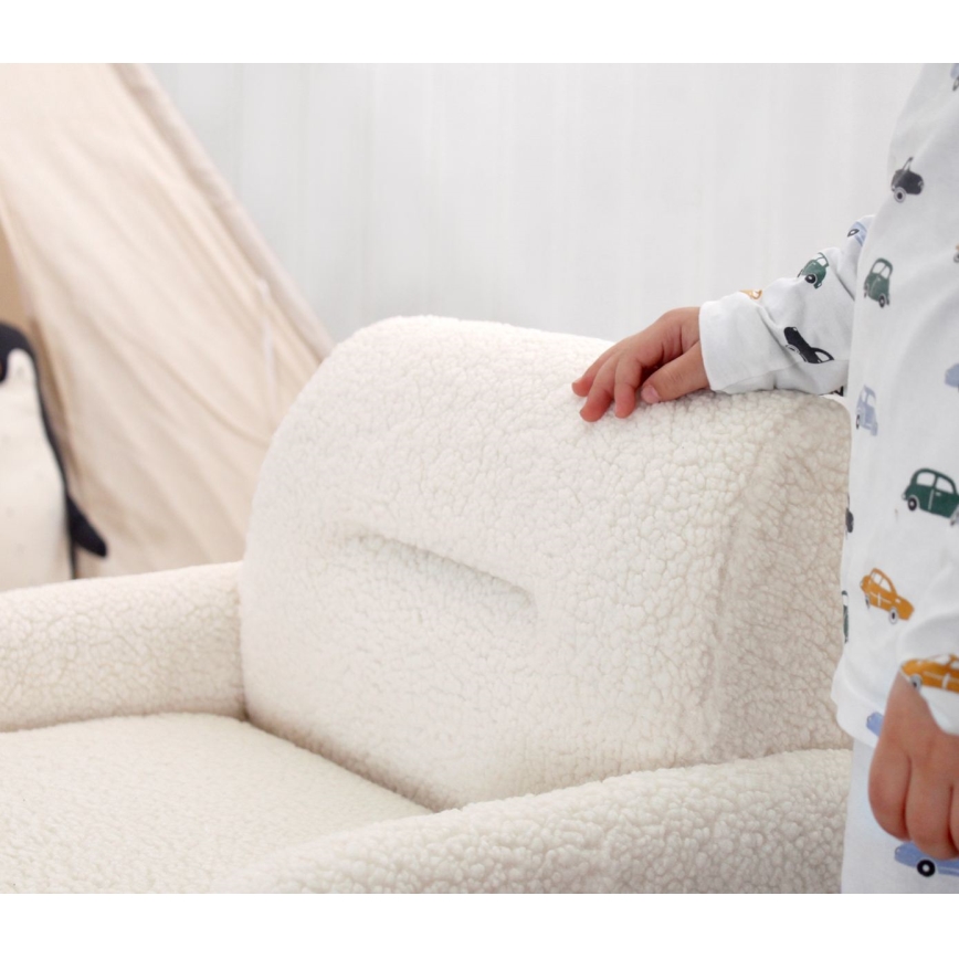 Barnfåtölj LORY, vit