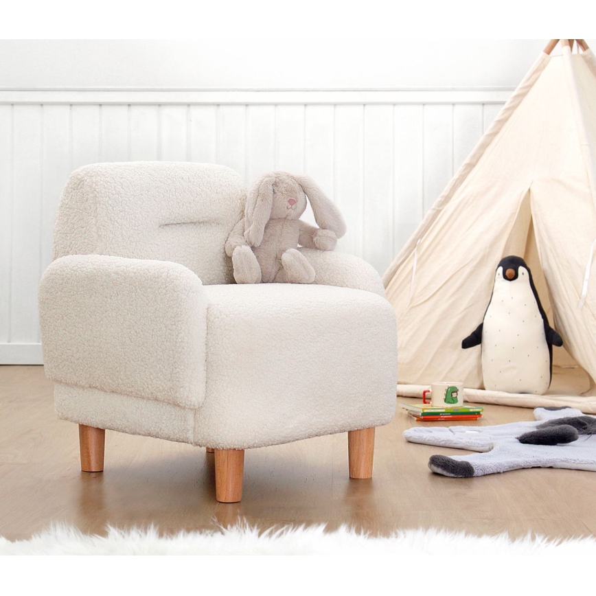 Barnfåtölj LORY, vit
