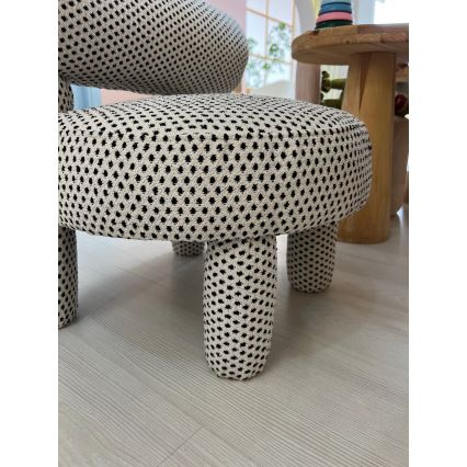 Barnfåtölj MAVI beige/svart