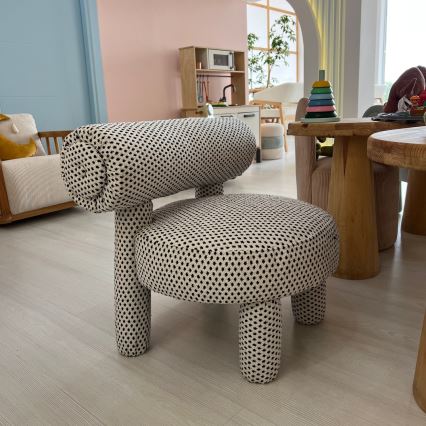 Barnfåtölj MAVI beige/svart