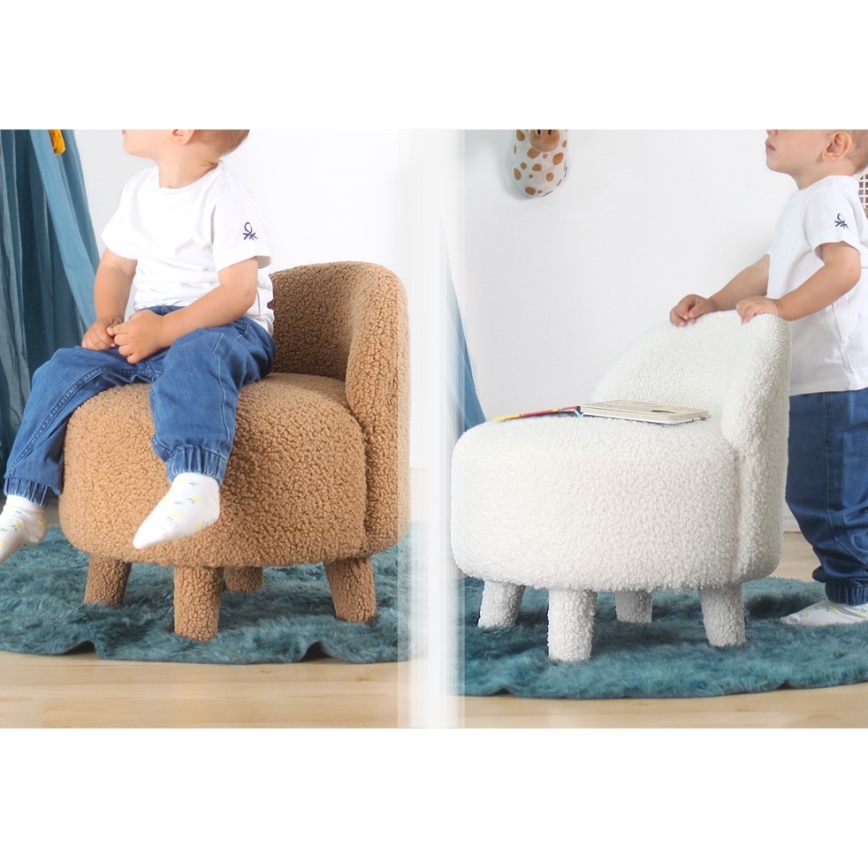 Barnfåtölj PIXI, Ø 46 cm, rosa