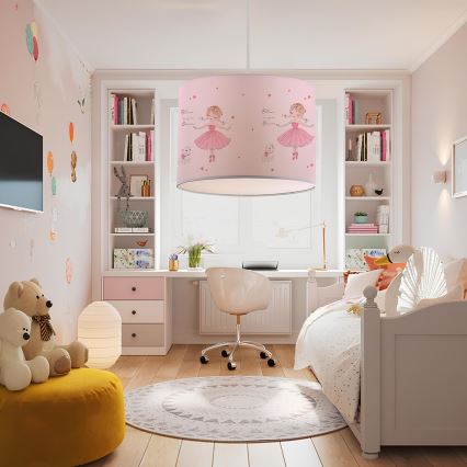 Barnlampa CANDY 1xE27/40W/230V rosa