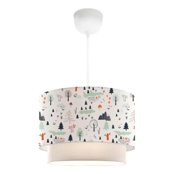 Barnlampa CANDY 1xE27/40W/230V vit/flerfärgad