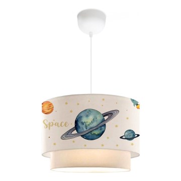 Barnlampa CANDY 1xE27/40W/230V vit/flerfärgad