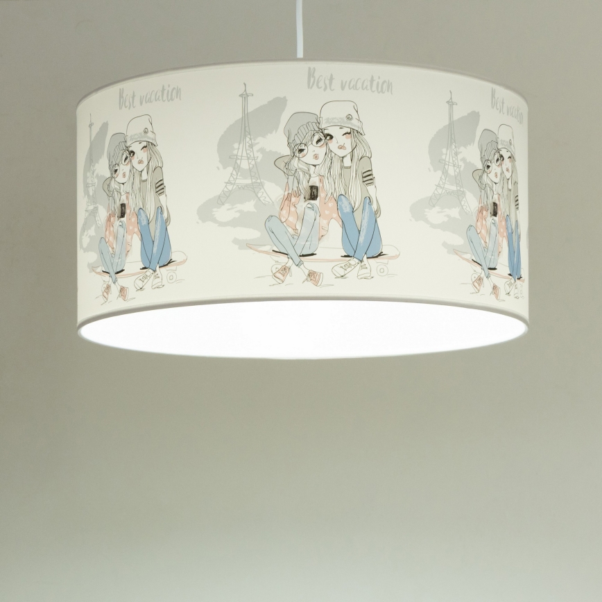Barnlampa GIRLS VIBES 1xE27/60W/230V, diameter 40 cm, Paris