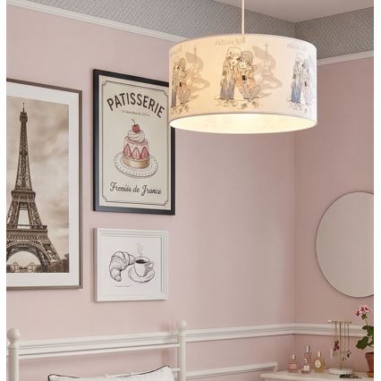 Barnlampa GIRLS VIBES 1xE27/60W/230V, diameter 40 cm, Paris