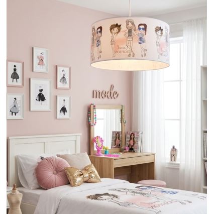 Barnlampa GIRLS VIBES 1xE27/60W/230V Ø 40 cm för flickor