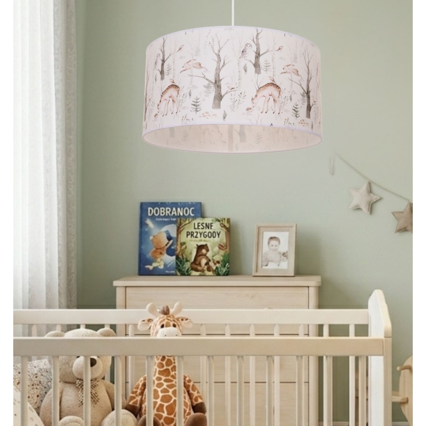Barnlampa KIDS ROOM 1xE27/60W/230V pr. 40 cm med djurmotiv