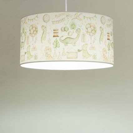 Barnlampa KIDS ROOM 1xE27/60W/230V Ø 40 cm dinosaurie