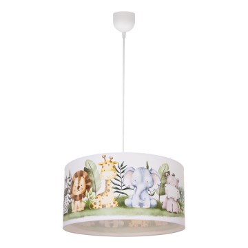 Barnlampa KIDS ROOM 1xE27/60W/230V Ø 40 cm djungel